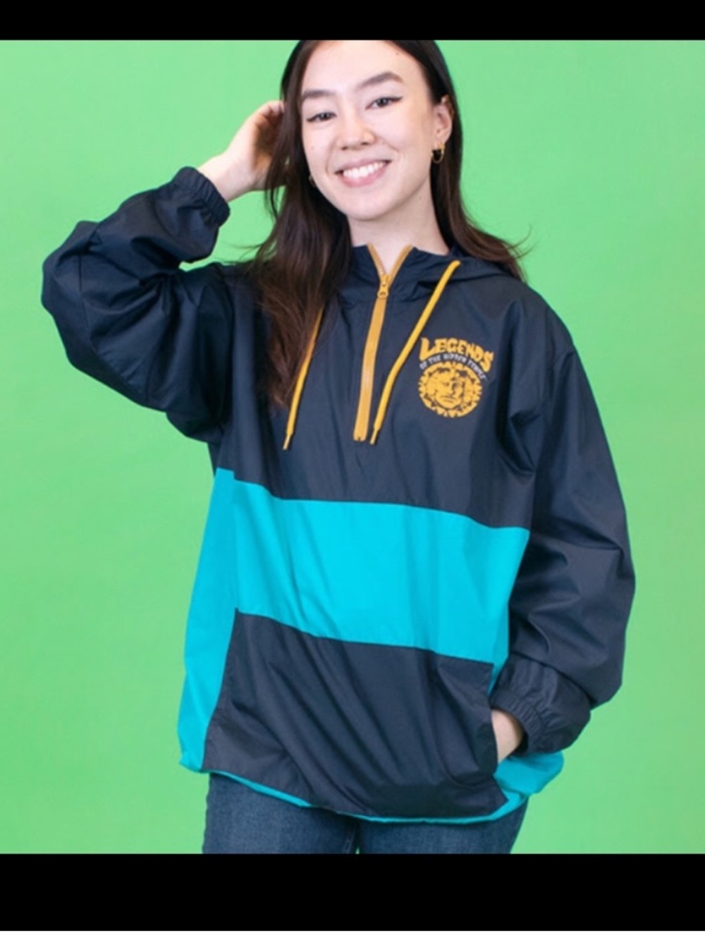 Nickbox legends of the hidden temple windbreaker jacket XL Nickelodeon 90s